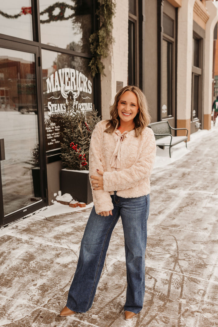 Velvet Ribbon Tie Jacket