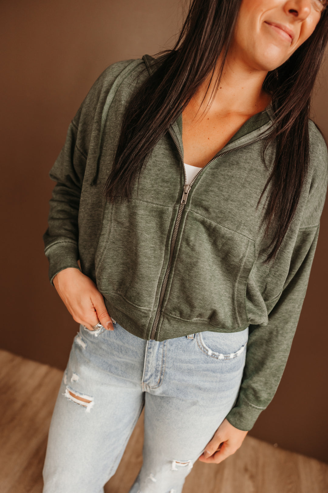 Fleece Zip Up Hoodie