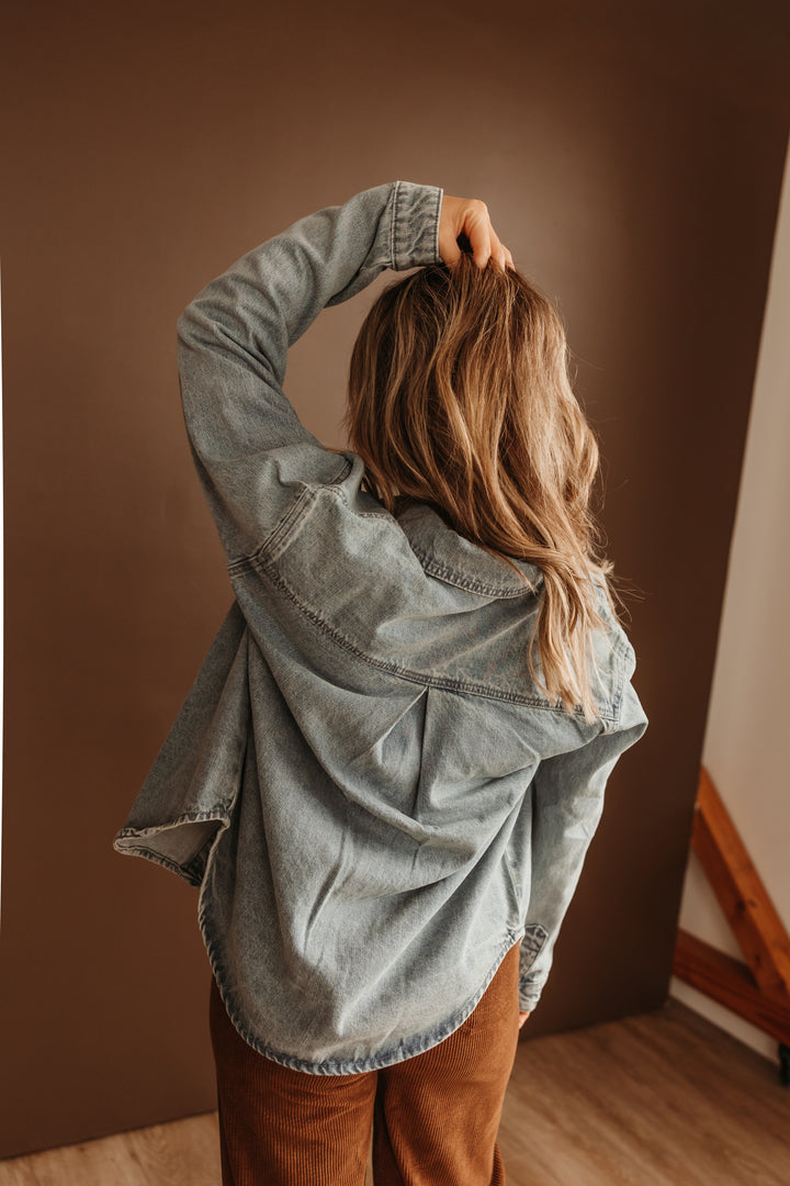 Denim Shirt with Studs