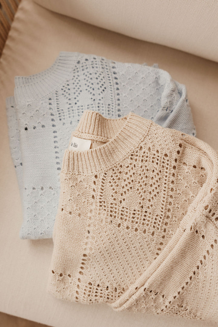 Knit Detail L/S Top