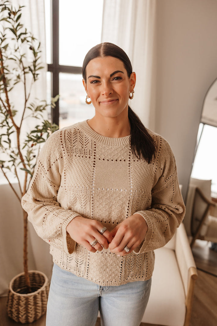 Knit Detail L/S Top