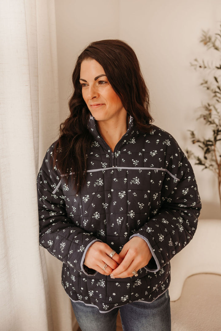 Floral Printed Quilt Jacket
