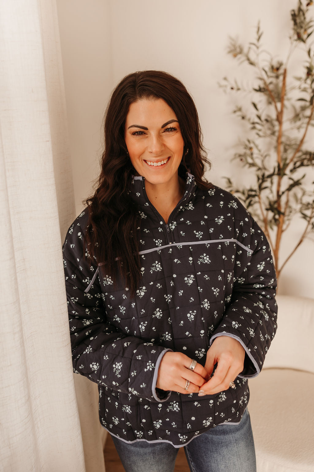 Floral Printed Quilt Jacket