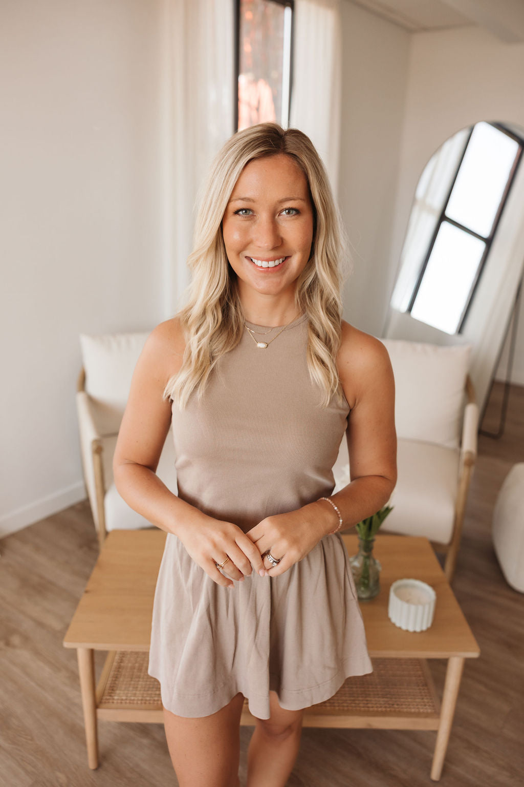 Coastline Cotton Blend Skirt Set