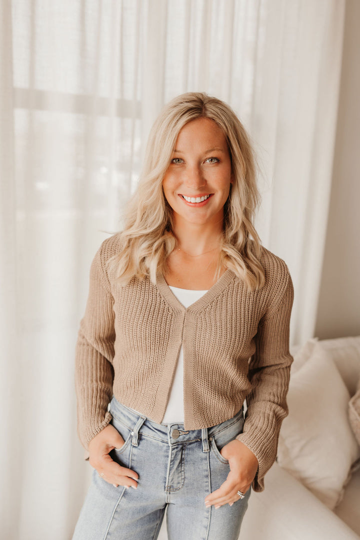 V-Neck Bell Sleeve Cardigan