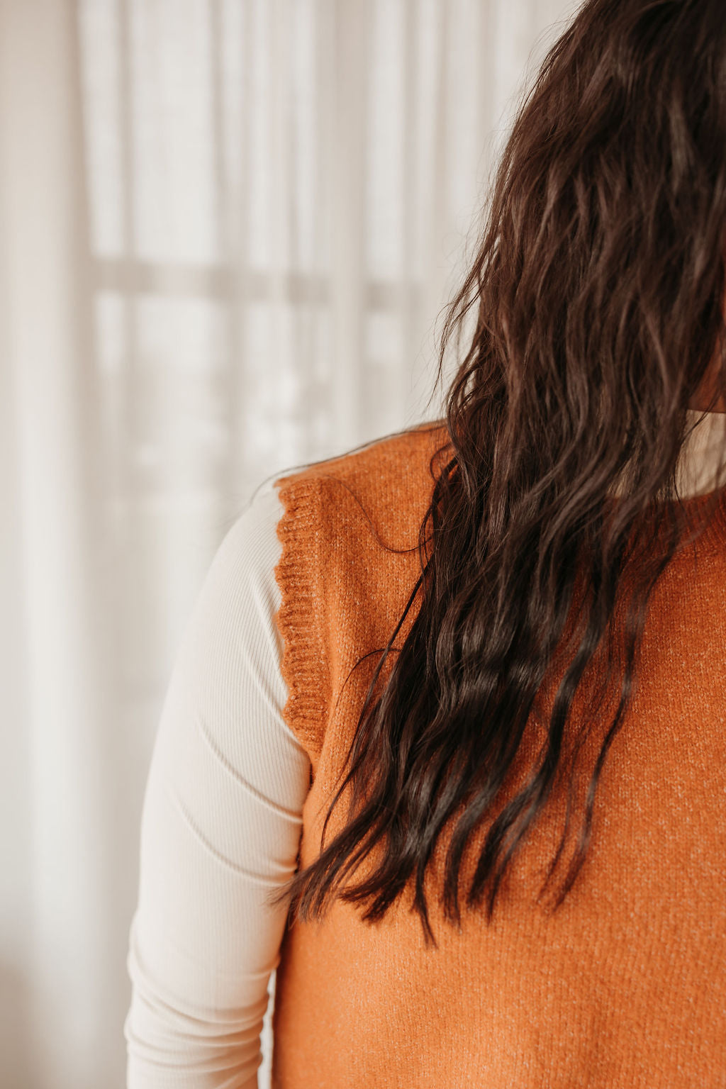 Scalloped Sweater Vest