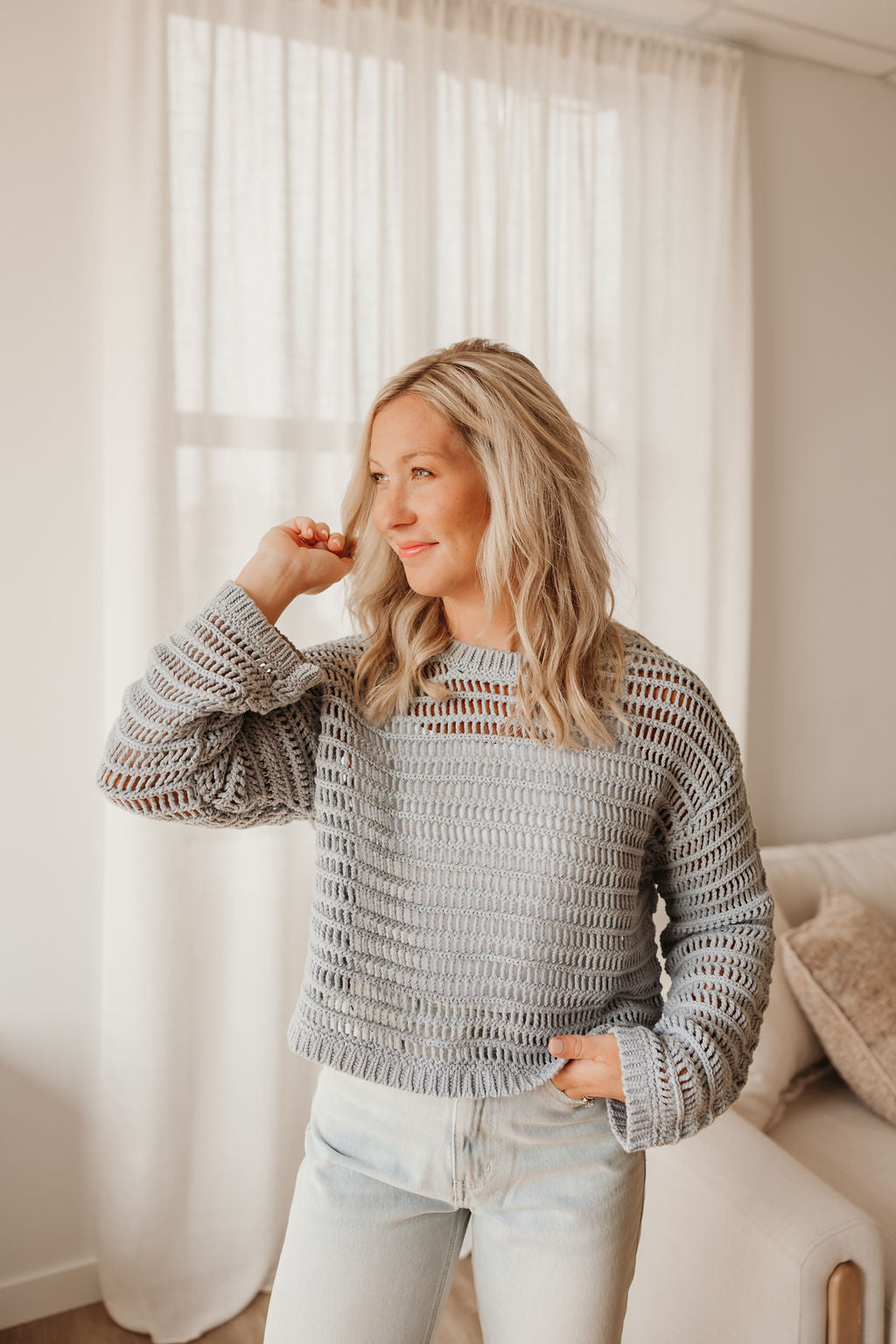 Openwork Sweater Top