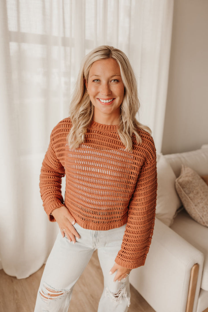 Openwork Sweater Top