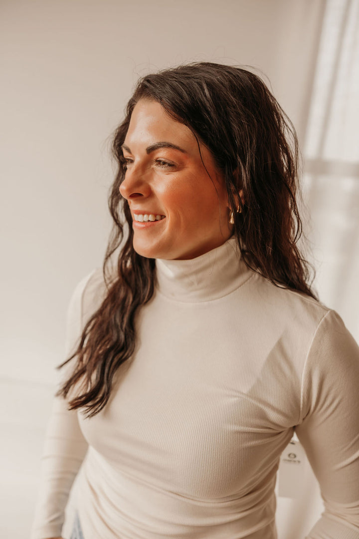 Micro Ribbed L/S Turtleneck