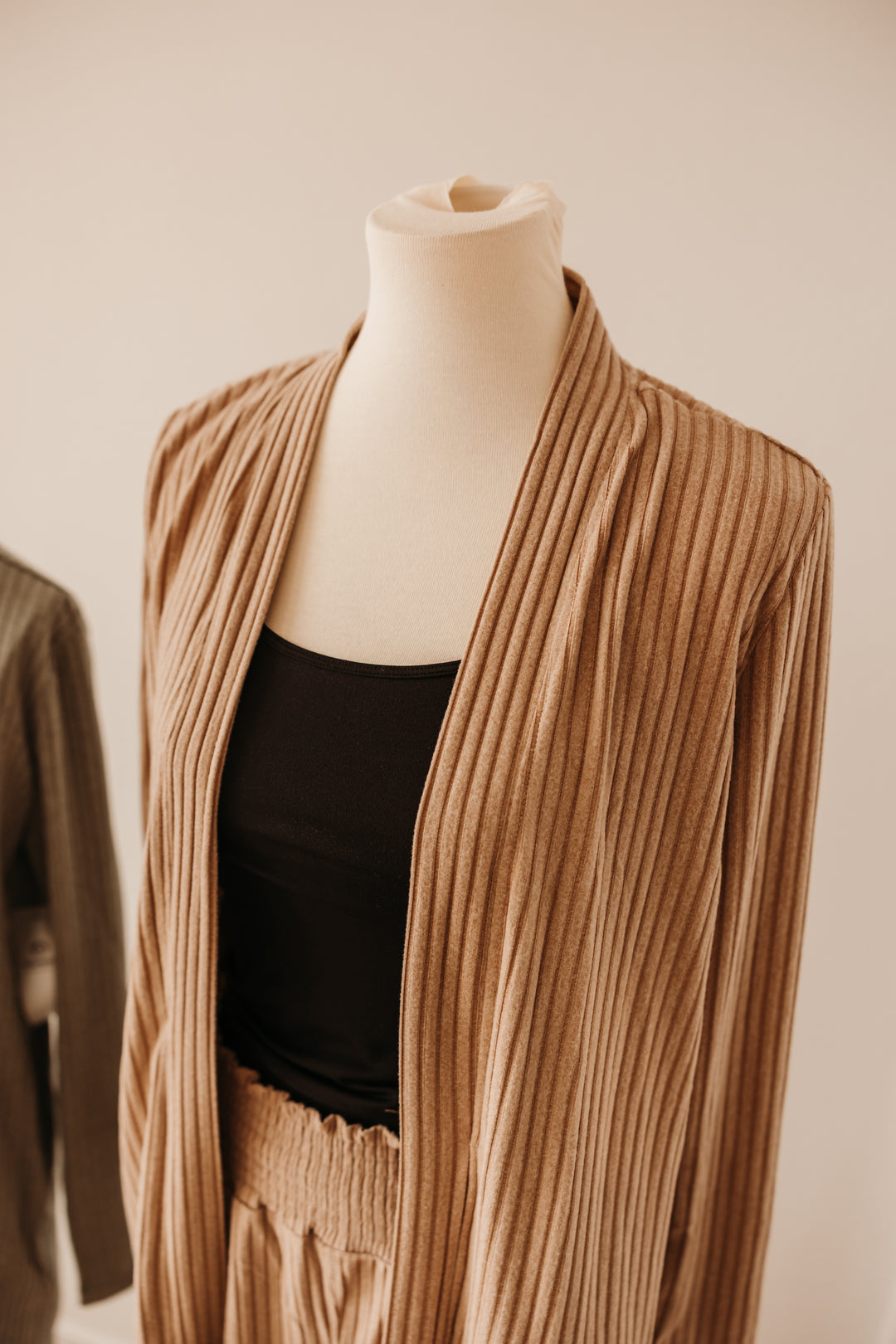 Soft Ribbed Cardigan Pant Set