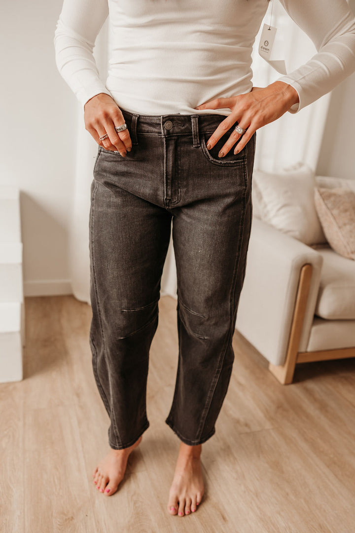 Flying Monkey High Rise Barrel Jeans