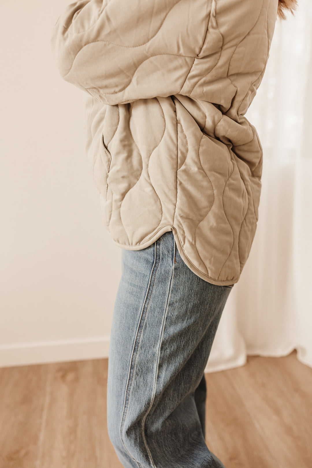 Quilted Half Zip Pullover
