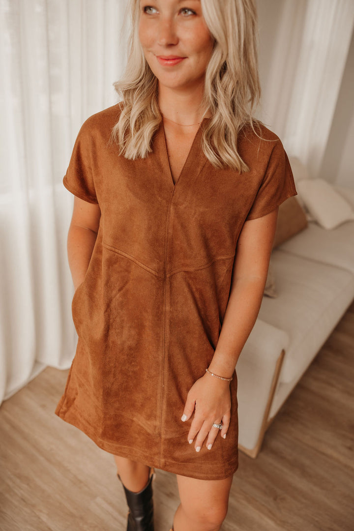 Suede Mini Dress
