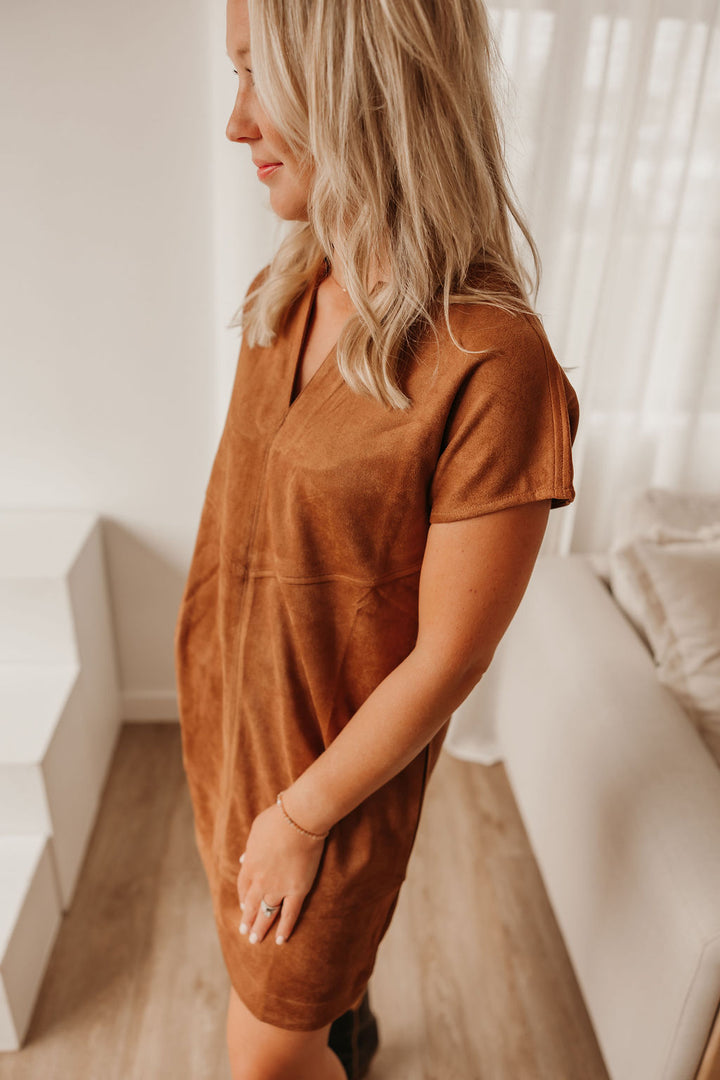 Suede Mini Dress