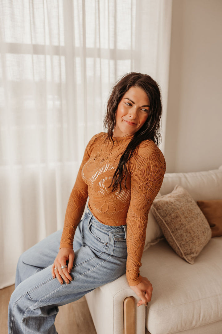 Jacquard Fishnet Top