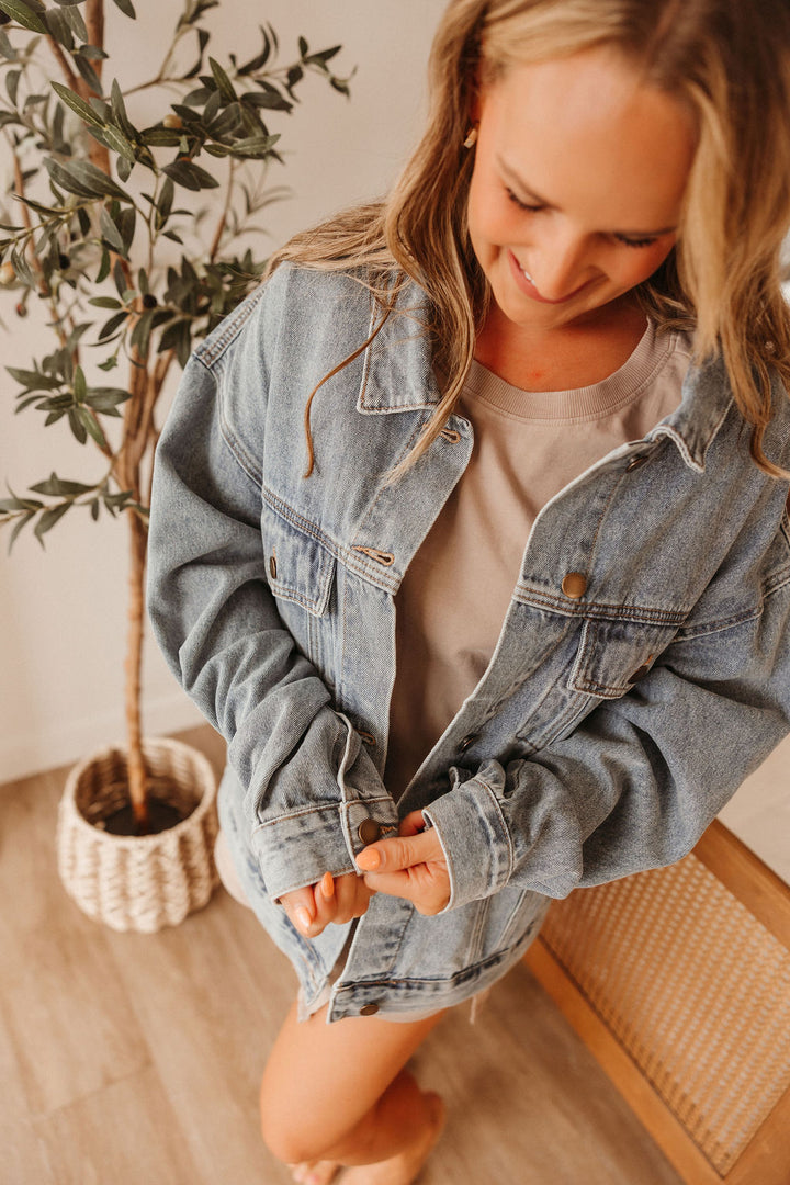Boxy- Cut Denim Jacket
