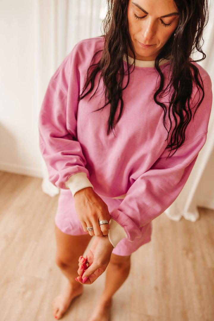Contrast Crewneck Set