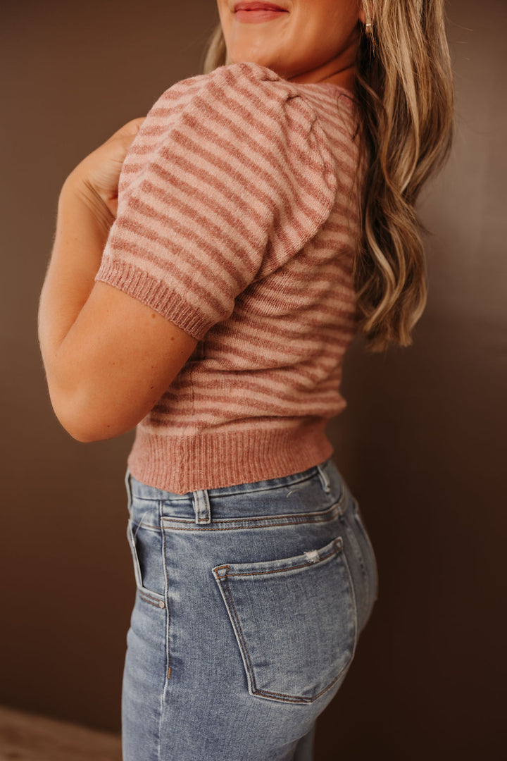 Puff S/S Stripe Cardigan
