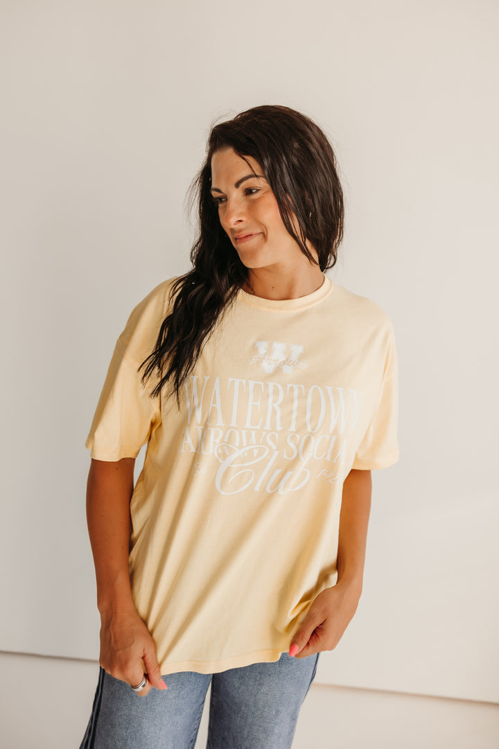 Pale Yellow Social Club Oversized Tee