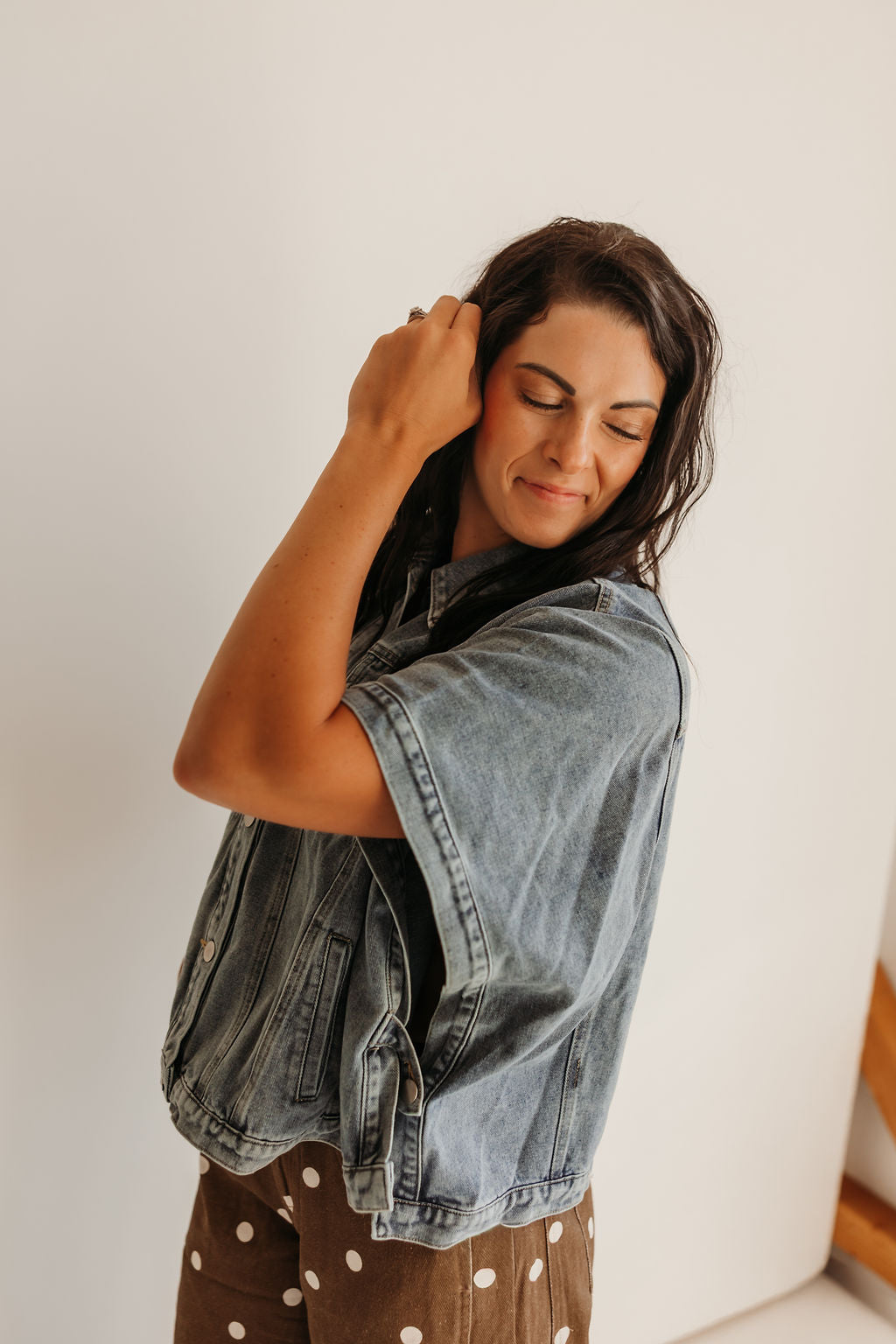 Denim Cape Jacket