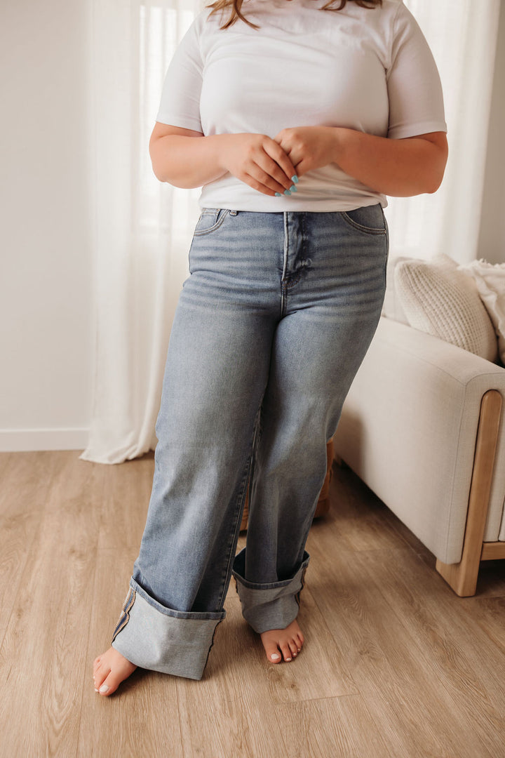 Risen HR Tummy Control Wide Leg Cuffed