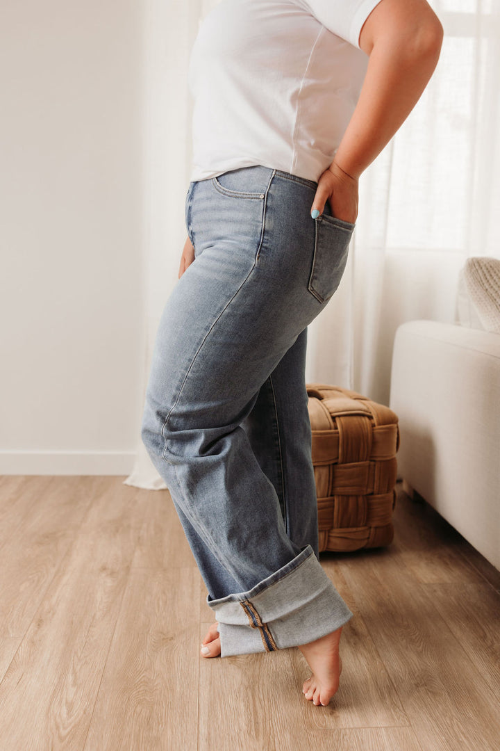 Risen HR Tummy Control Wide Leg Cuffed