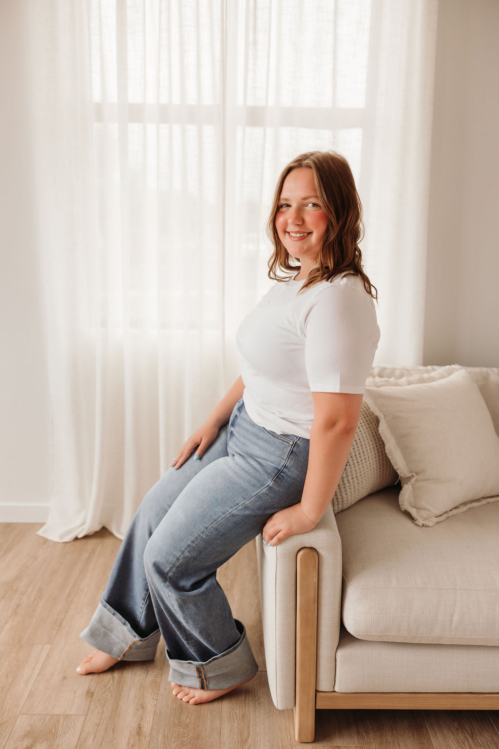Risen HR Tummy Control Wide Leg Cuffed