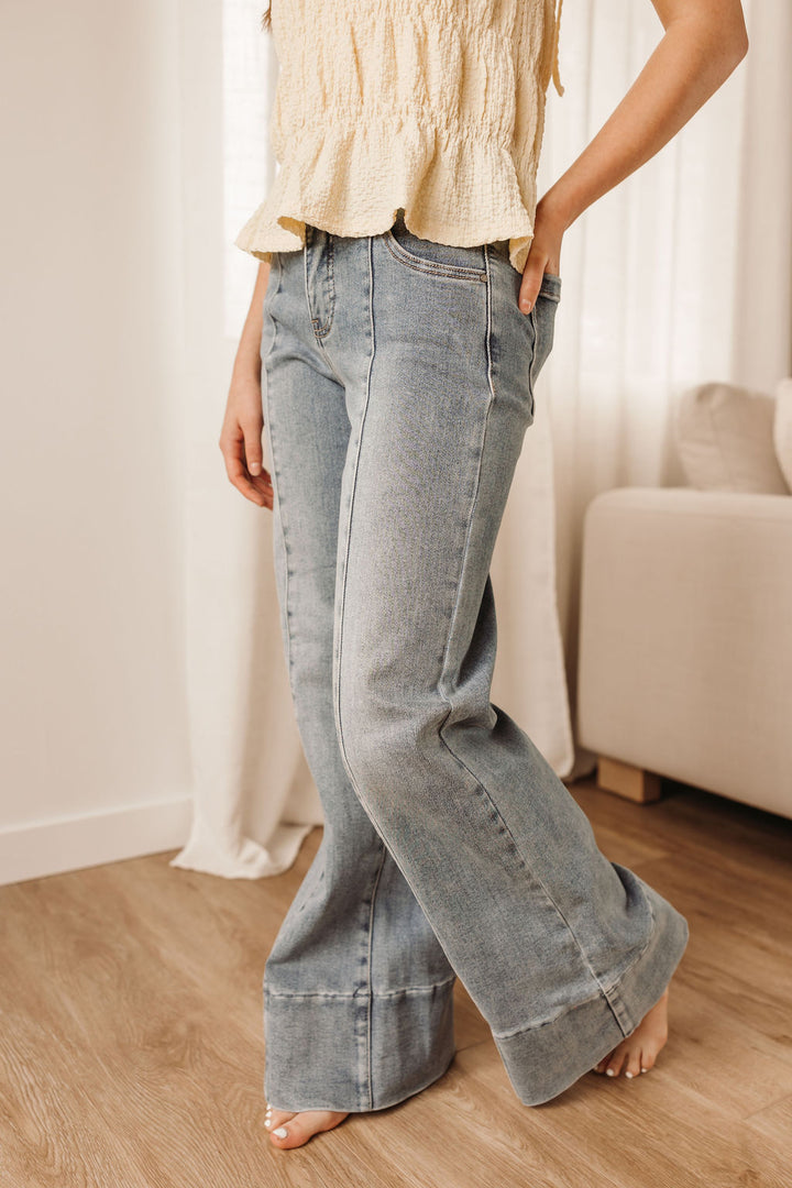 Risen Mid Rise Tummy Control Jeans