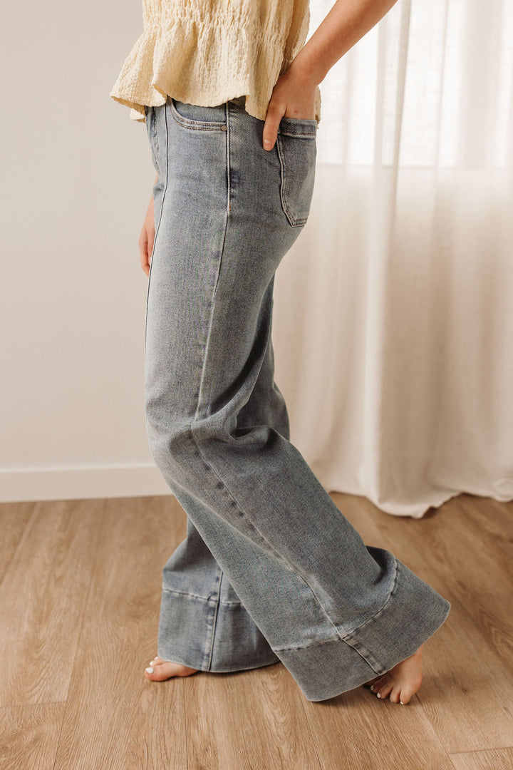 Risen Mid Rise Tummy Control Jeans