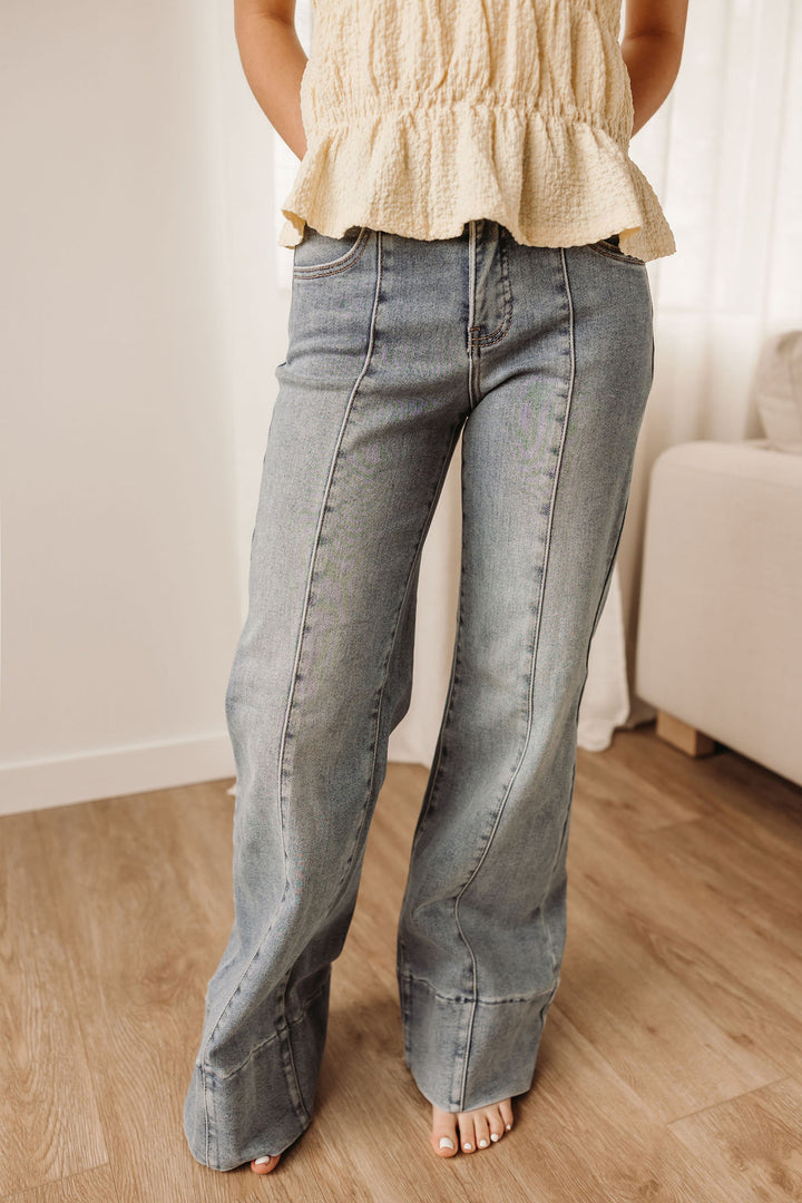 Risen Mid Rise Tummy Control Jeans