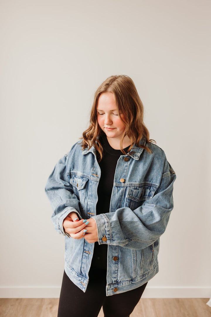 Boxy-Cut Denim Jacket