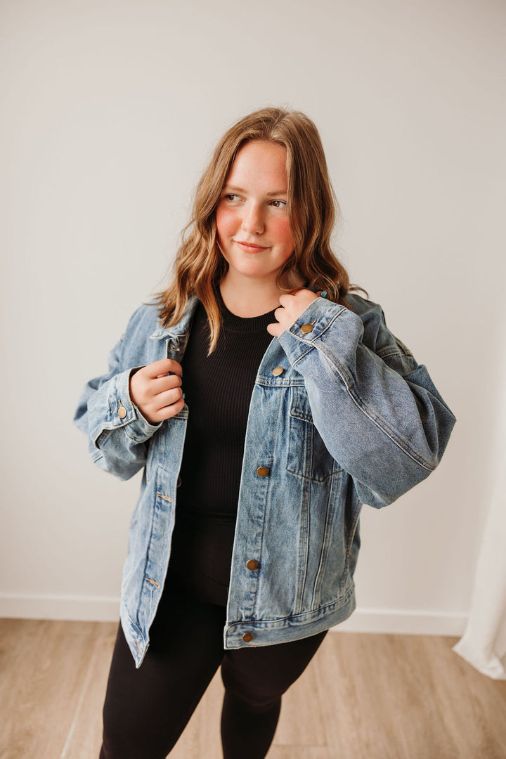 Boxy-Cut Denim Jacket