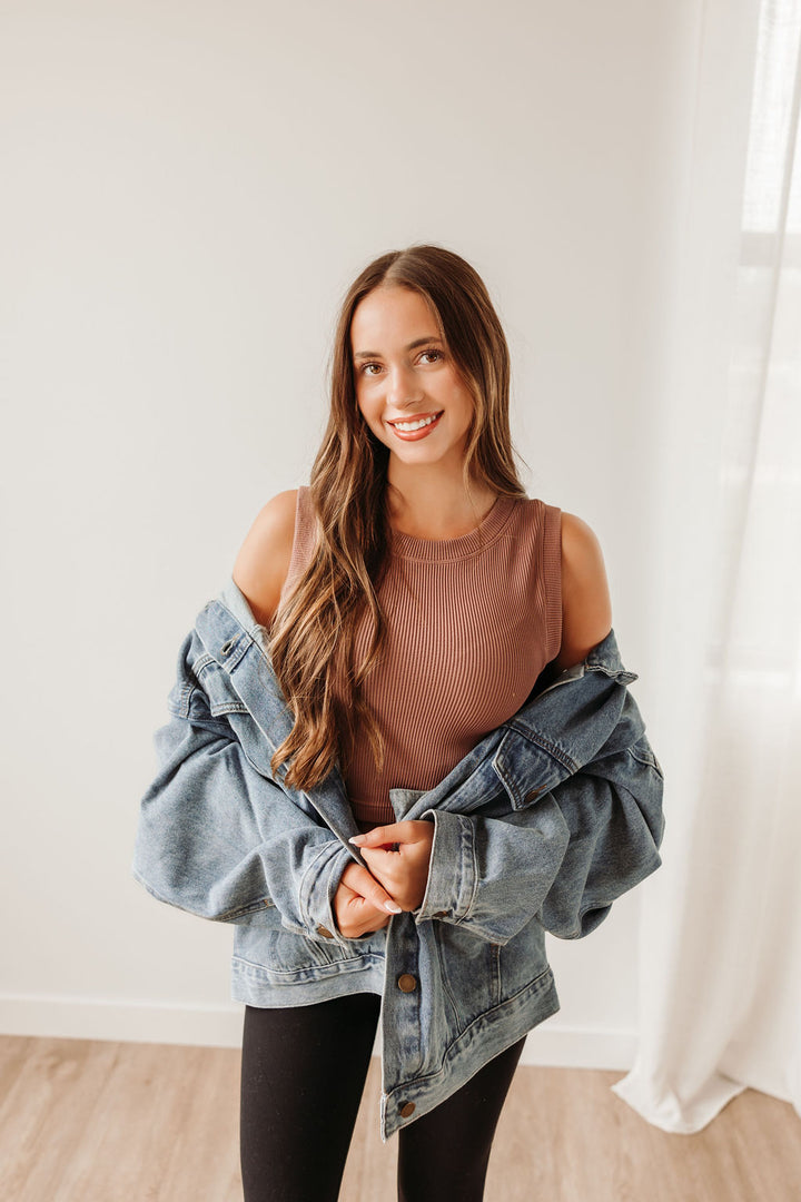 Boxy-Cut Denim Jacket
