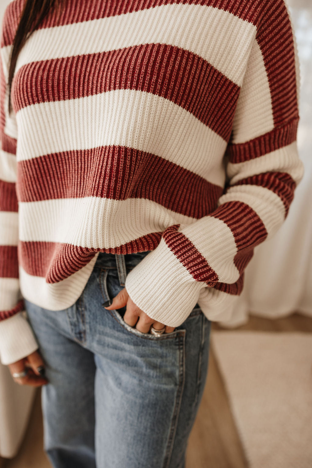 Calloway Striped Boatneck Sweater