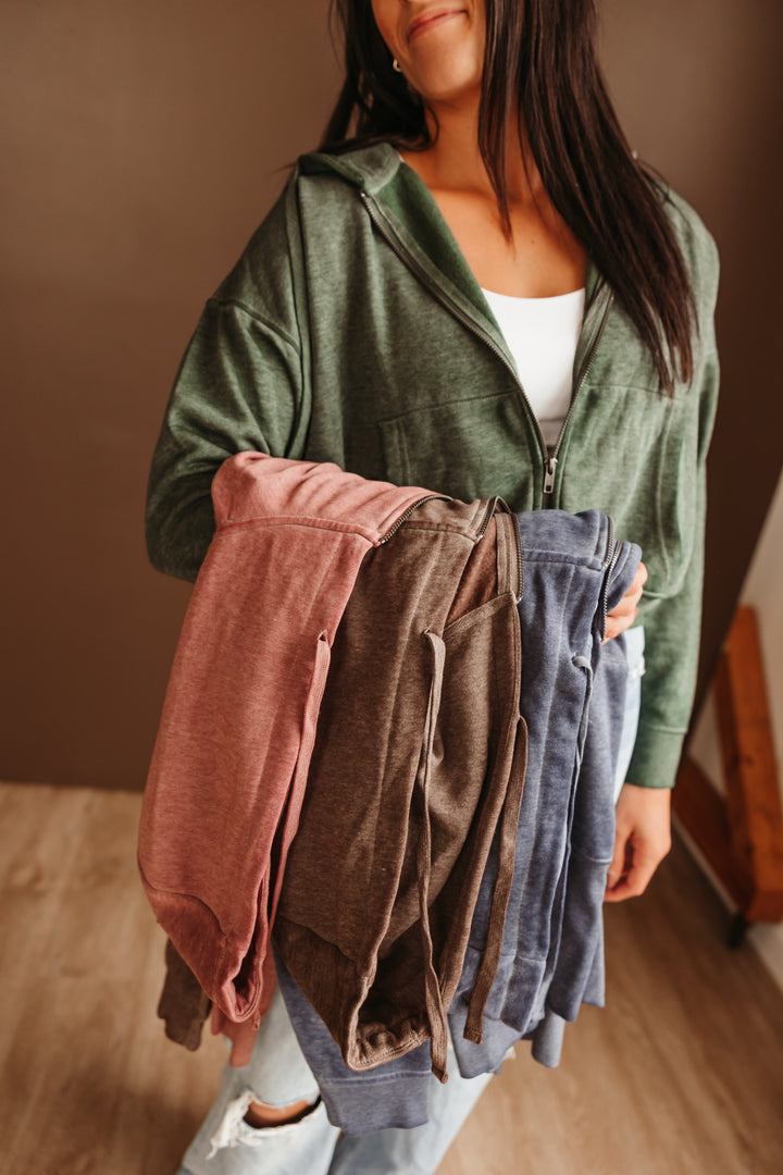 Fleece Zip Up Hoodie