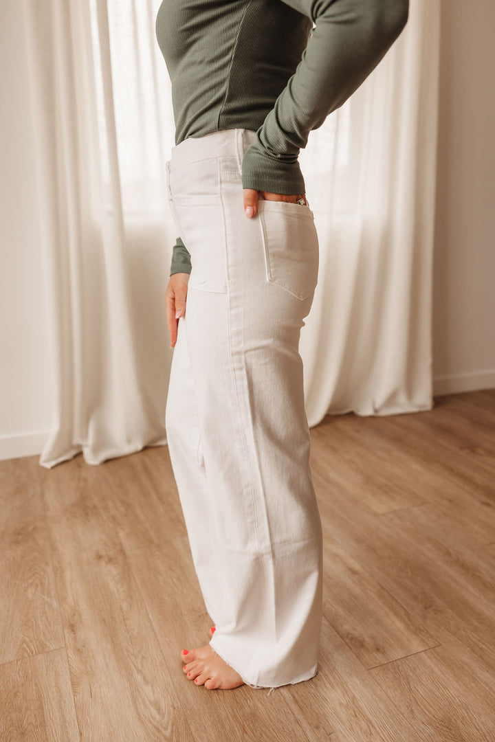 Vervet Seam Detail Wide Leg Jeans