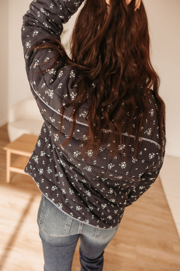 Floral Printed Quilt Jacket