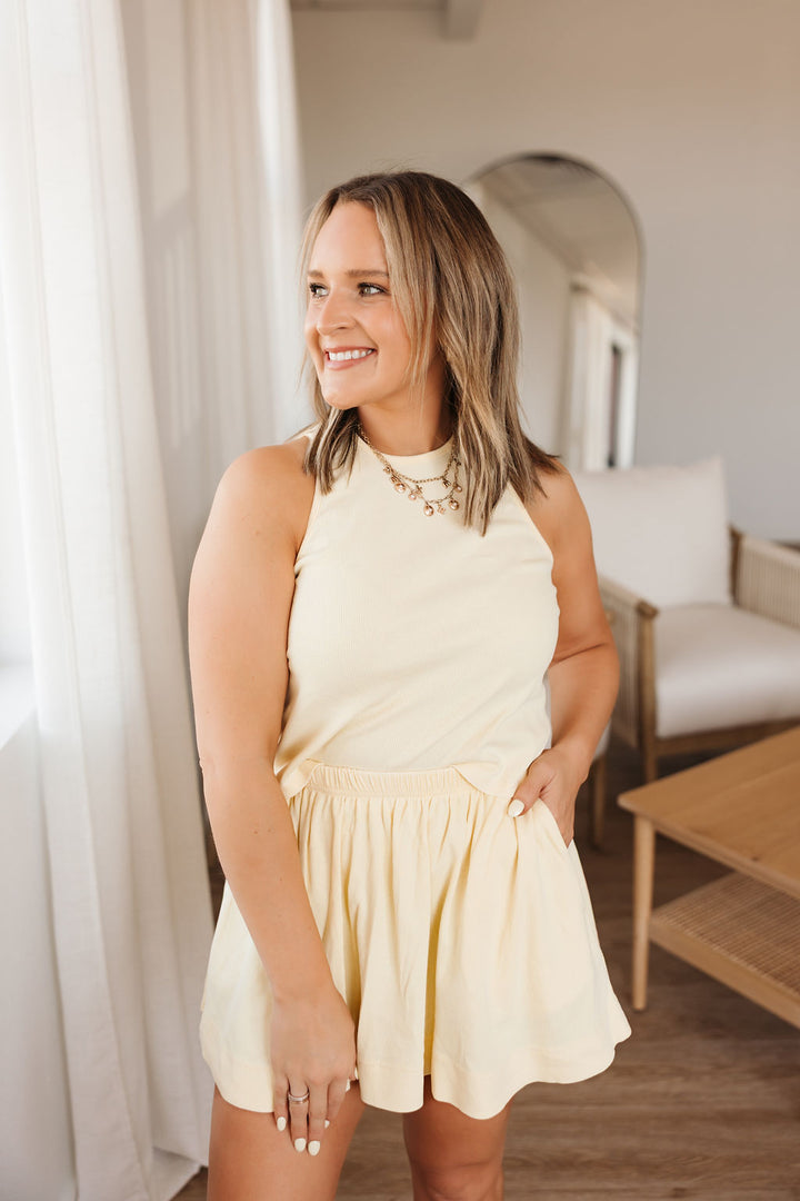 Coastline Cotton Blend Skirt Set