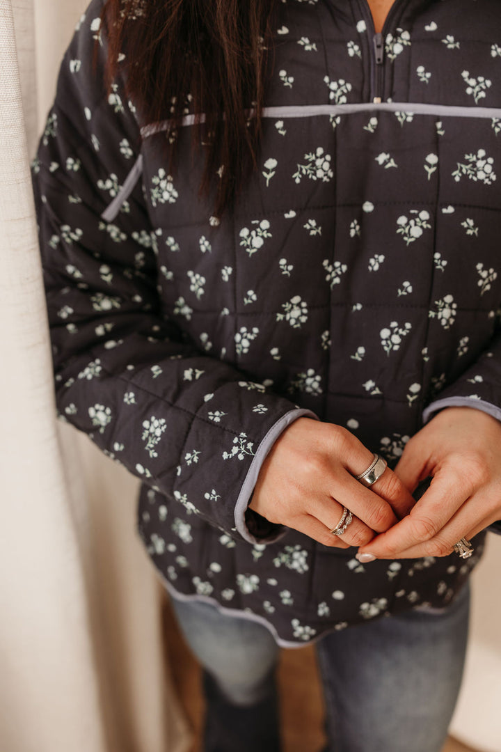 Floral Printed Quilt Jacket