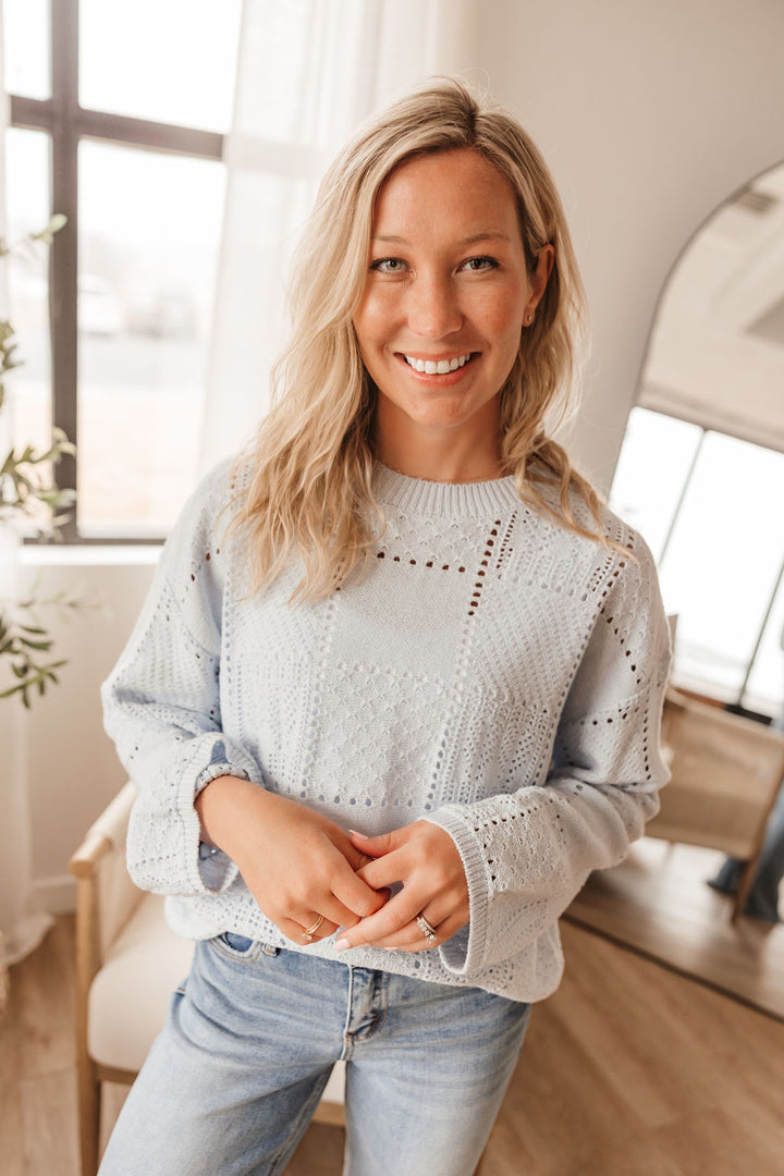 Knit Detail L/S Top