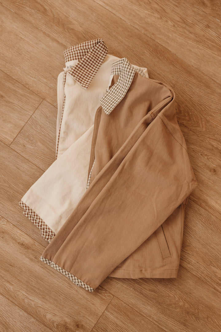 Jacket with Gingham Contrast