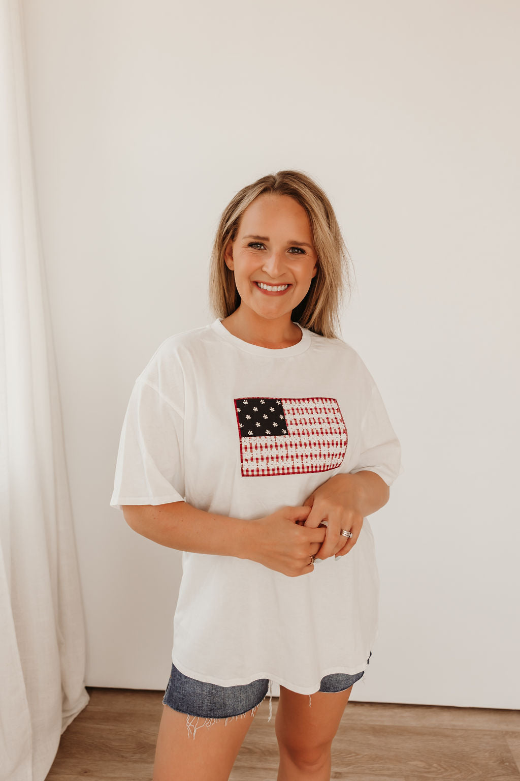 Oversized Flag Graphic Top