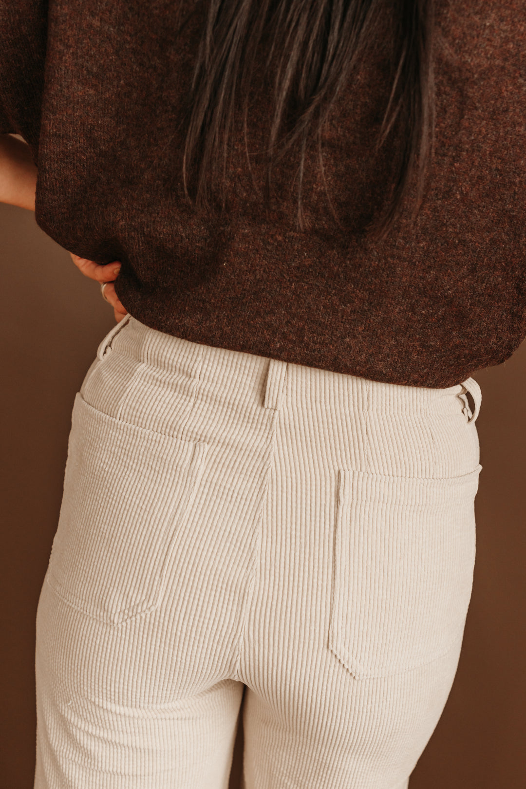 Corduroy Wide Leg Crop Pants