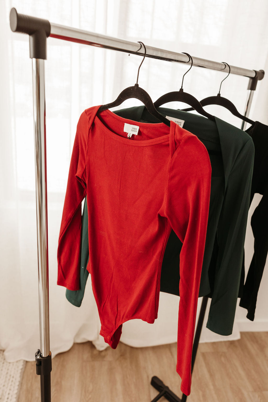 Boat Neck L/S Ribbed Bodysuit