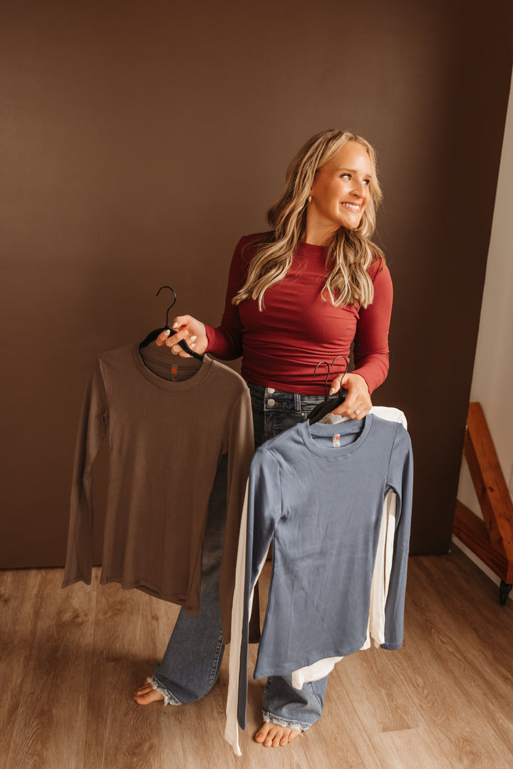 Essential L/S Ribbed Top