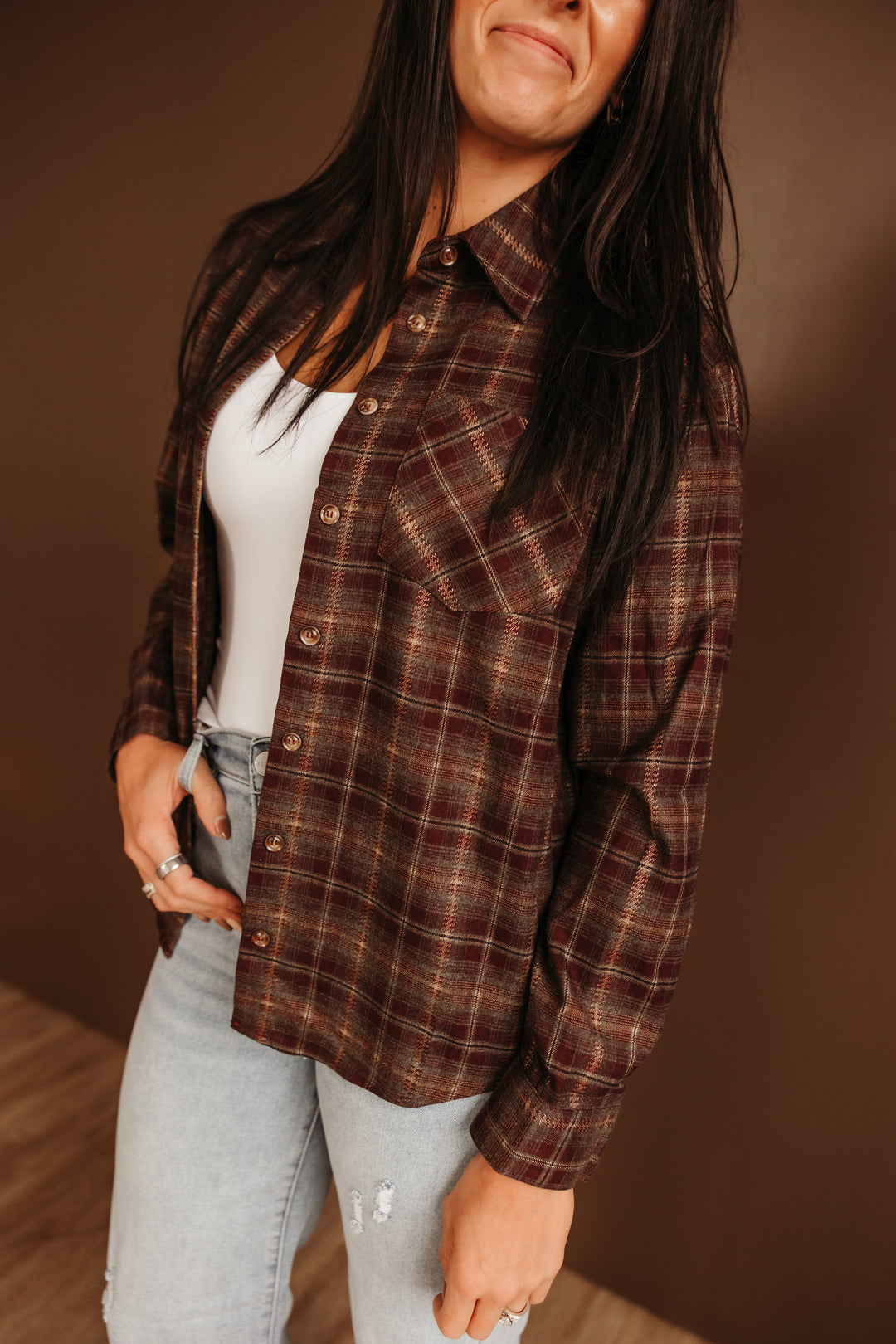Button Down Plaid Shirt