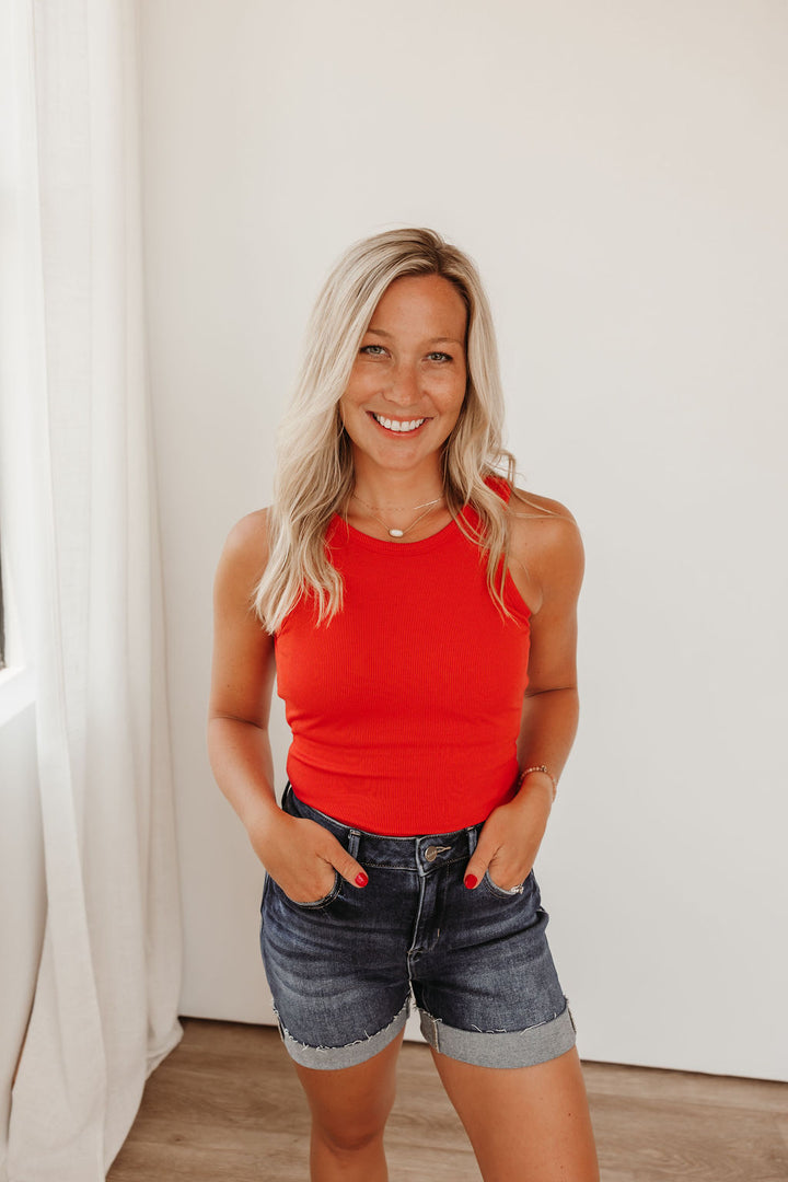 Micro Ribbed Sleeveless Top