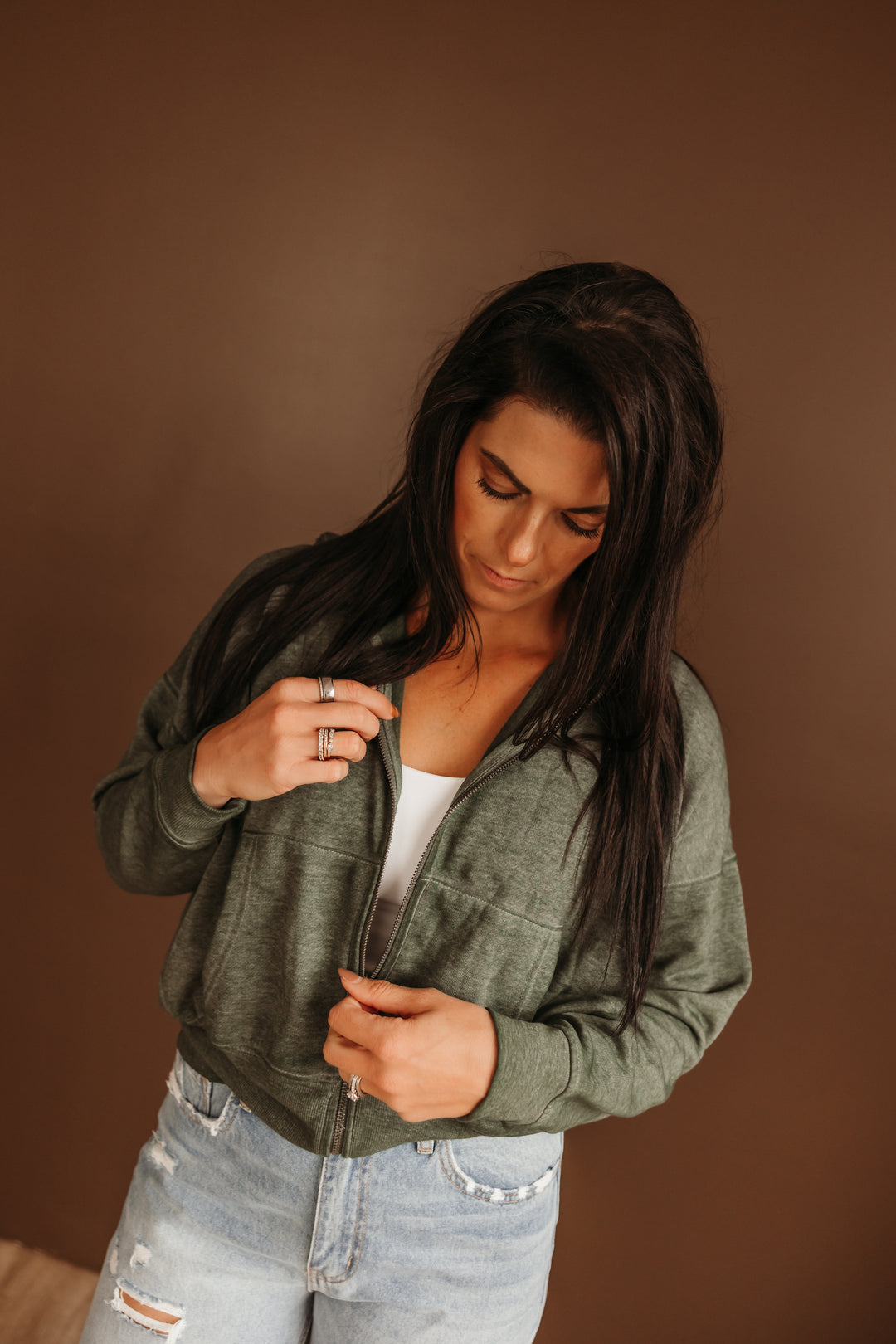 Fleece Zip Up Hoodie