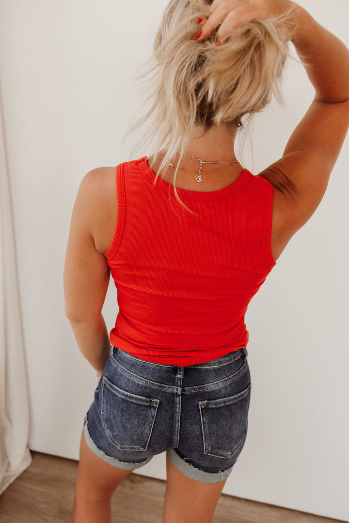 Micro Ribbed Sleeveless Top