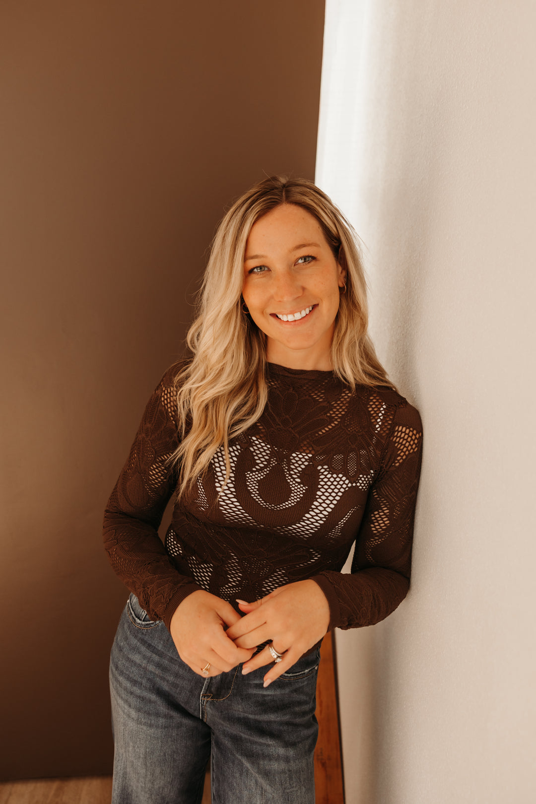 Seamless Jacquard L/S Top